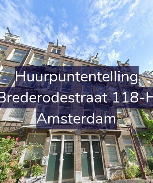 Foto gevel Huurpuntentelling voor Brederodestraat 118-H, Amsterdam