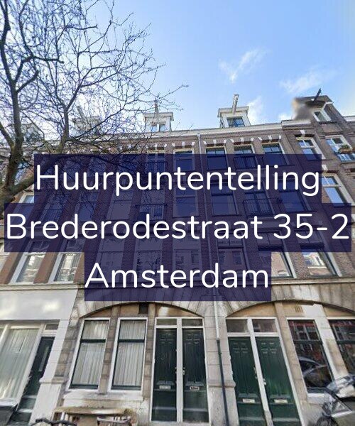 Foto gevel Huurpuntentelling voor Brederodestraat 35-2, Amsterdam