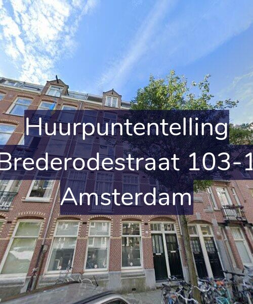 Foto gevel Huurpuntentelling voor Brederodestraat 103-1, Amsterdam