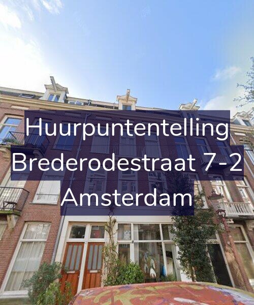 Foto gevel Huurpuntentelling voor Brederodestraat 7-2, Amsterdam