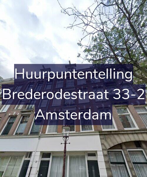 Foto gevel Huurpuntentelling voor Brederodestraat 33-2, Amsterdam