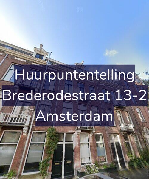 Foto gevel Huurpuntentelling voor Brederodestraat 13-2, Amsterdam
