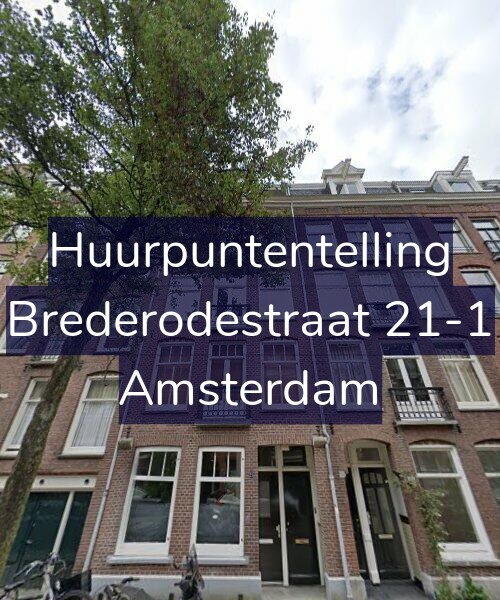 Foto gevel Huurpuntentelling voor Brederodestraat 21-1, Amsterdam