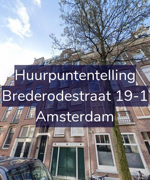 Foto gevel Huurpuntentelling voor Brederodestraat 19-1, Amsterdam