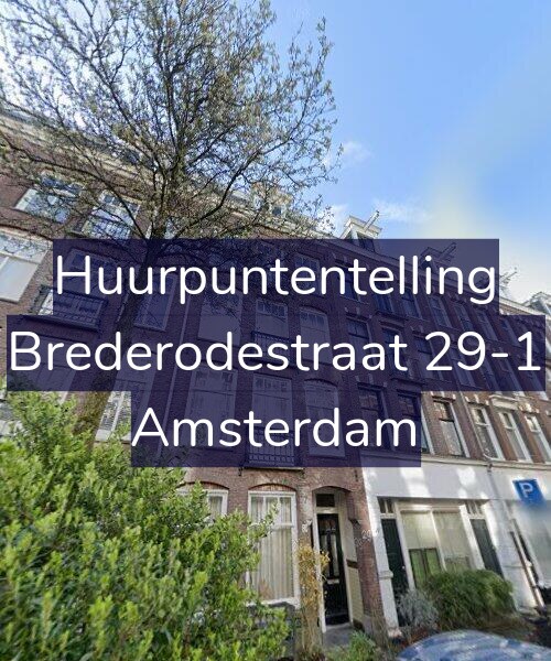 Foto gevel Huurpuntentelling voor Brederodestraat 29-1, Amsterdam