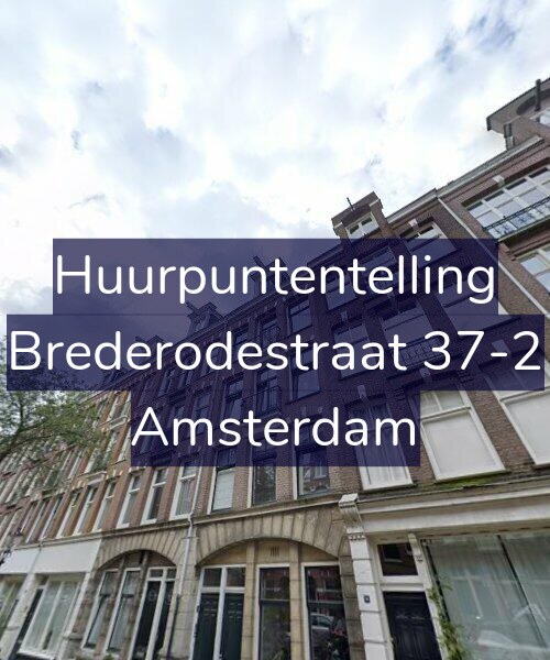 Foto gevel Huurpuntentelling voor Brederodestraat 37-2, Amsterdam