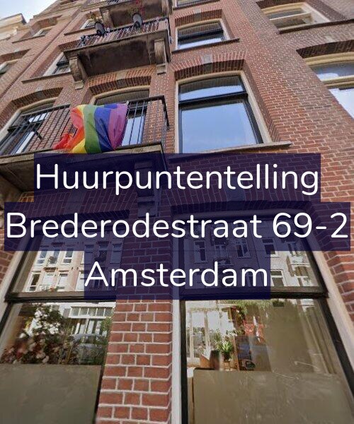 Foto gevel Huurpuntentelling voor Brederodestraat 69-2, Amsterdam