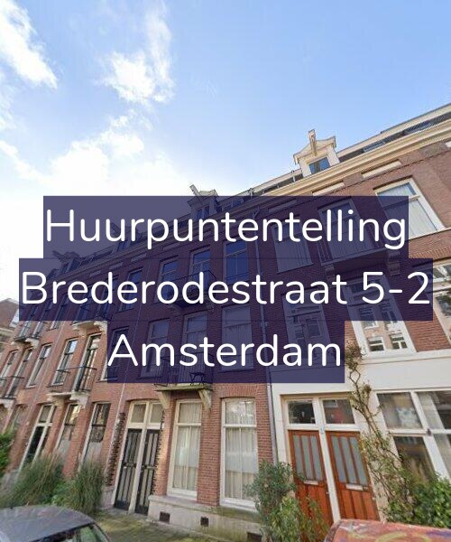 Foto gevel Huurpuntentelling voor Brederodestraat 5-2, Amsterdam