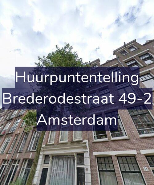 Foto gevel Huurpuntentelling voor Brederodestraat 49-2, Amsterdam