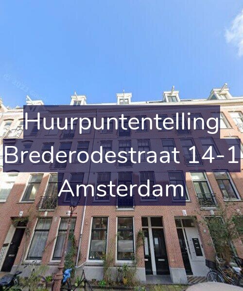 Foto gevel Huurpuntentelling voor Brederodestraat 14-1, Amsterdam