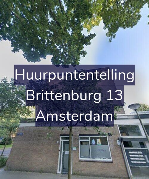 Foto gevel Huurpuntentelling voor Brittenburg 13, Amsterdam