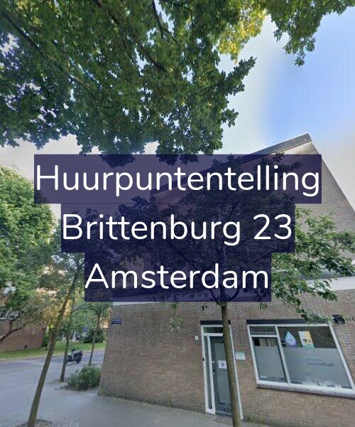 Foto gevel Huurpuntentelling voor Brittenburg 23, Amsterdam