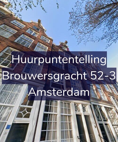 Foto gevel Huurpuntentelling voor Brouwersgracht 52-3, Amsterdam