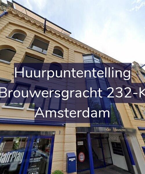Foto gevel Huurpuntentelling voor Brouwersgracht 232-K, Amsterdam