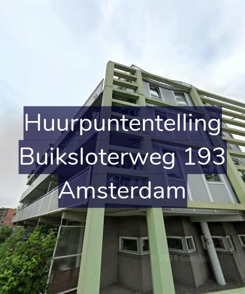 Foto gevel Huurpuntentelling voor Buiksloterweg 193, Amsterdam
