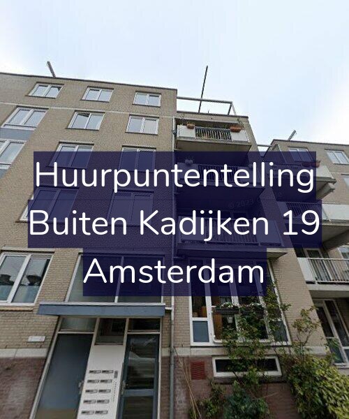 Foto gevel Huurpuntentelling voor Buiten Kadijken 19, Amsterdam