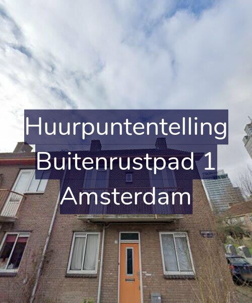 Foto gevel Huurpuntentelling voor Buitenrustpad 1, Amsterdam