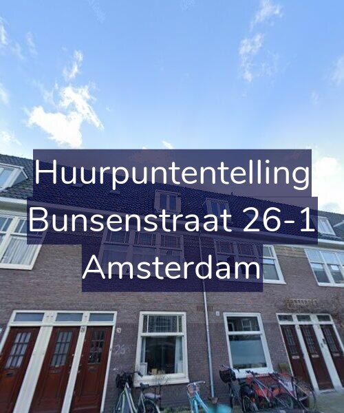 Foto gevel Huurpuntentelling voor Bunsenstraat 26-1, Amsterdam