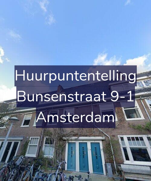 Foto gevel Huurpuntentelling voor Bunsenstraat 9-1, Amsterdam
