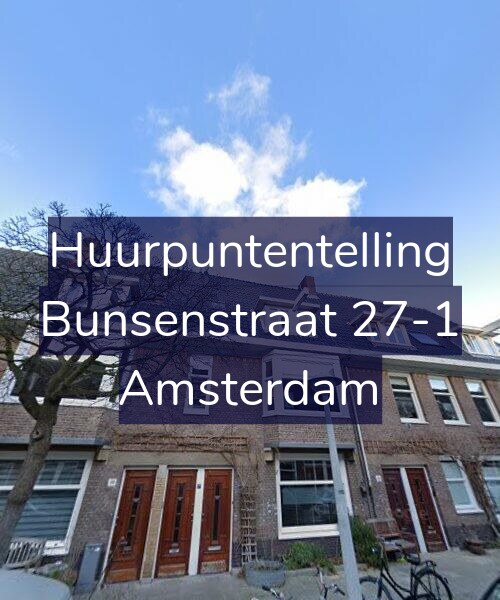 Foto gevel Huurpuntentelling voor Bunsenstraat 27-1, Amsterdam