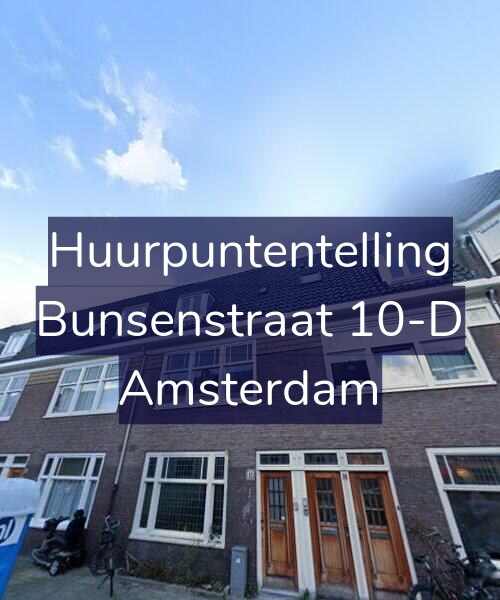 Foto gevel Huurpuntentelling voor Bunsenstraat 12-2, Amsterdam