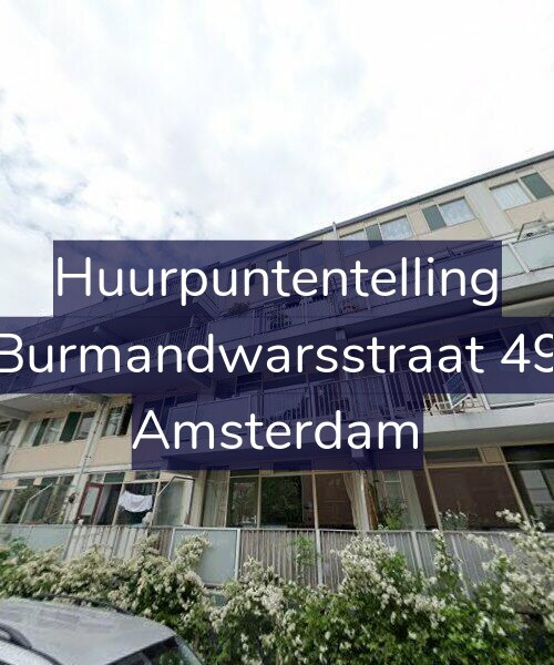 Foto gevel Huurpuntentelling voor Burmandwarsstraat 49, Amsterdam