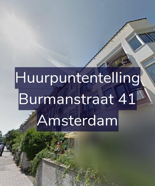 Foto gevel Huurpuntentelling voor Burmanstraat 41, Amsterdam