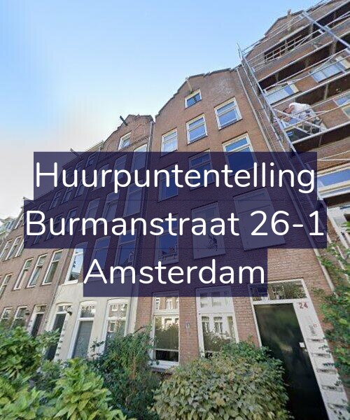 Foto gevel Huurpuntentelling voor Burmanstraat 26-1, Amsterdam