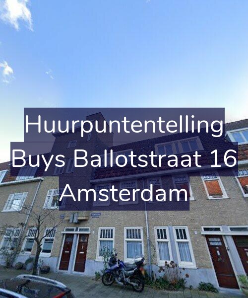 Foto gevel Huurpuntentelling voor Buys Ballotstraat 16, Amsterdam