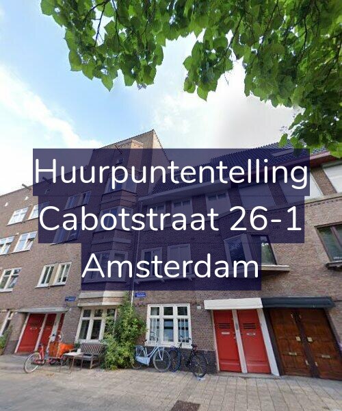 Foto gevel Huurpuntentelling voor Cabotstraat 26-1, Amsterdam