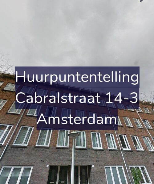 Foto gevel Huurpuntentelling voor Cabralstraat 14-3, Amsterdam