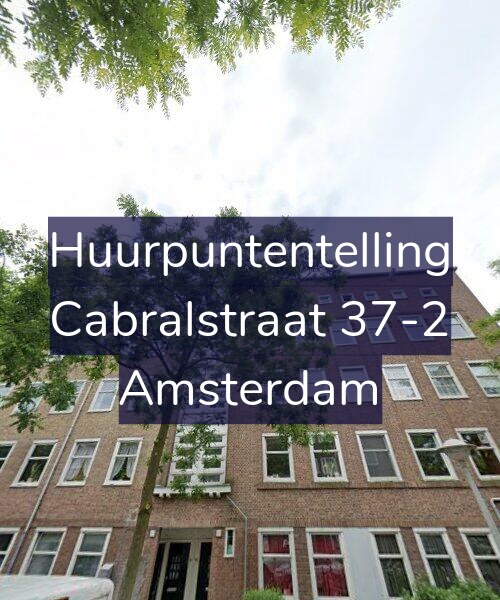 Foto gevel Huurpuntentelling voor Cabralstraat 37-2, Amsterdam