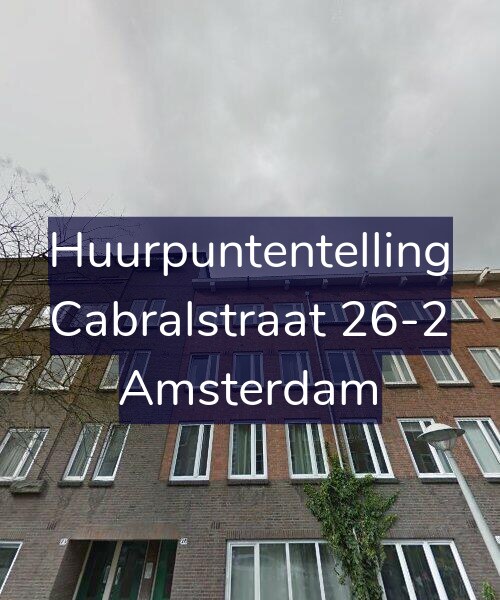 Foto gevel Huurpuntentelling voor Cabralstraat 26-2, Amsterdam
