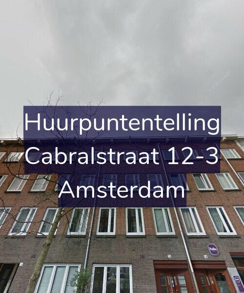Foto gevel Huurpuntentelling voor Cabralstraat 12-3, Amsterdam