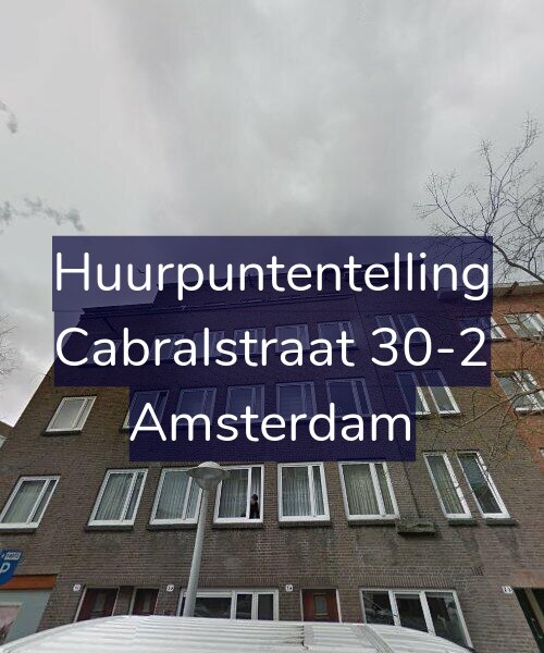 Foto gevel Huurpuntentelling voor Cabralstraat 30-2, Amsterdam
