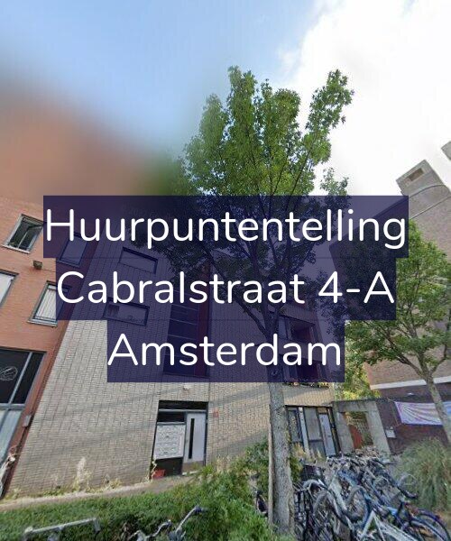 Foto gevel Huurpuntentelling voor Cabralstraat 4-A, Amsterdam