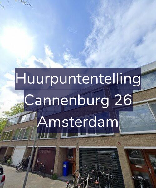 Foto gevel Huurpuntentelling voor Cannenburg 26, Amsterdam