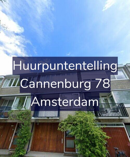 Foto gevel Huurpuntentelling voor Cannenburg 78, Amsterdam