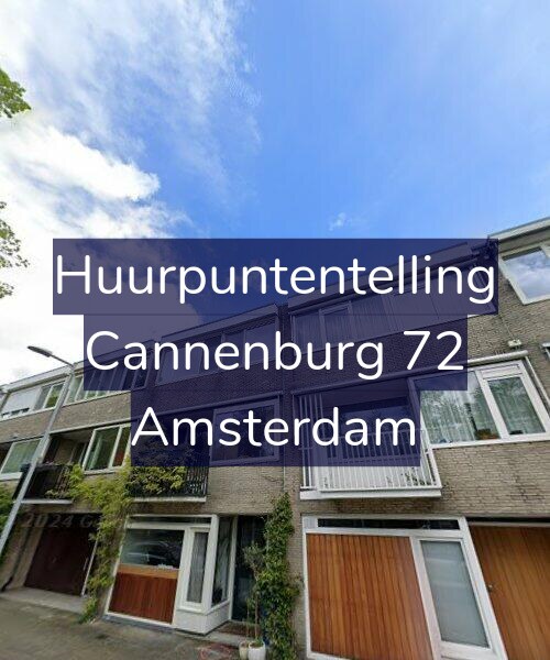 Foto gevel Huurpuntentelling voor Cannenburg 72, Amsterdam