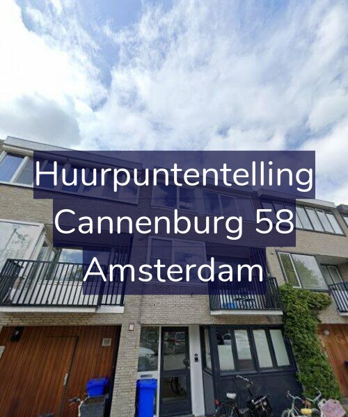 Foto gevel Huurpuntentelling voor Cannenburg 58, Amsterdam