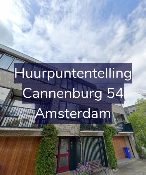 Foto gevel Huurpuntentelling voor Cannenburg 54, Amsterdam