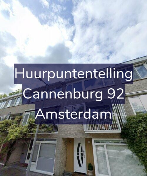 Foto gevel Huurpuntentelling voor Cannenburg 92, Amsterdam
