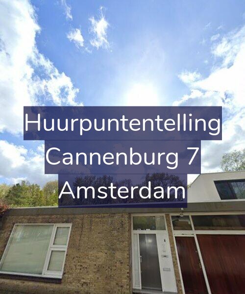 Foto gevel Huurpuntentelling voor Cannenburg 7, Amsterdam