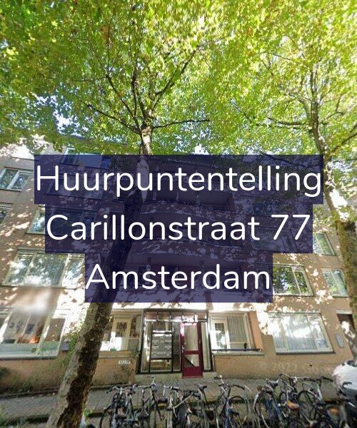 Foto gevel Huurpuntentelling voor Carillonstraat 77, Amsterdam