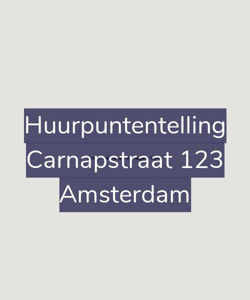 Foto gevel Huurpuntentelling voor Carnapstraat 123, Amsterdam