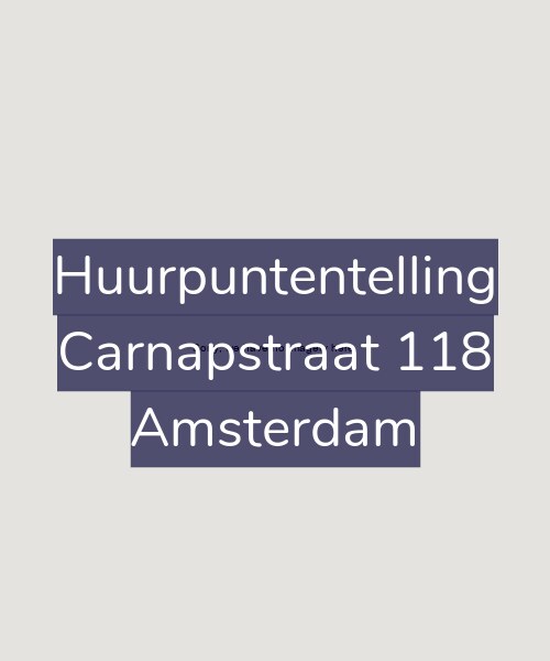 Foto gevel Huurpuntentelling voor Carnapstraat 118, Amsterdam