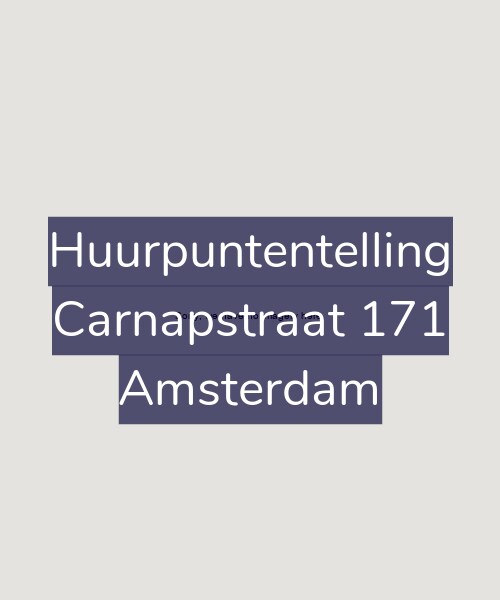 Foto gevel Huurpuntentelling voor Carnapstraat 171, Amsterdam