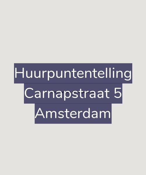 Foto gevel Huurpuntentelling voor Carnapstraat 5, Amsterdam