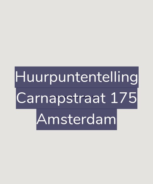 Foto gevel Huurpuntentelling voor Carnapstraat 175, Amsterdam