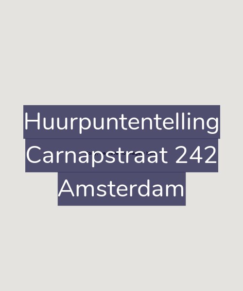 Foto gevel Huurpuntentelling voor Carnapstraat 242, Amsterdam
